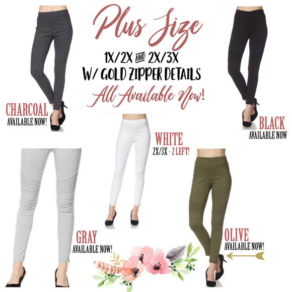 plus size moto leggings